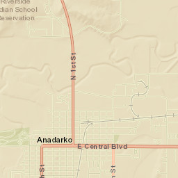 201 North 1st Street, Anadarko, OK 73005, USA Street Map