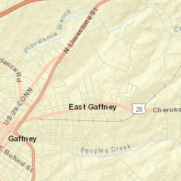 Gaffney Street Map