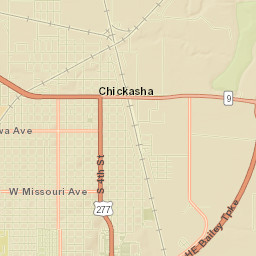 H. E. Bailey Turnpike Chickasha OK 73018 Street Map