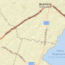Derýneia Street Map
