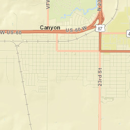 Canyon Street Map