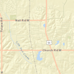6275-6367 Hurt Road Horn Lake MS Street Map