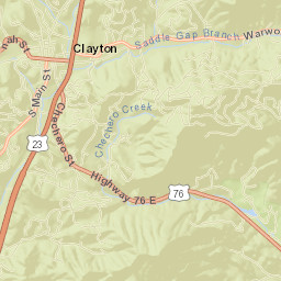 Rabun County Street Map