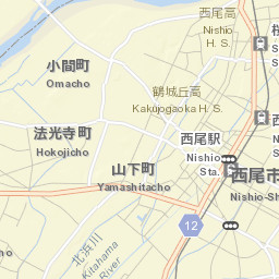 Nishio Street Map