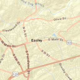 Easley Street Map