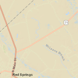 Red Springs Street Map