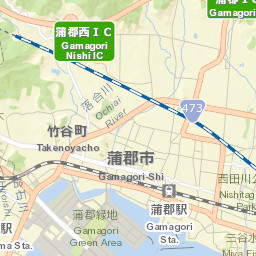 Gamagōri-shi Street Map