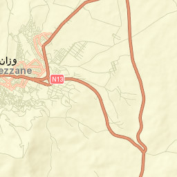 Ouezzane Street Map