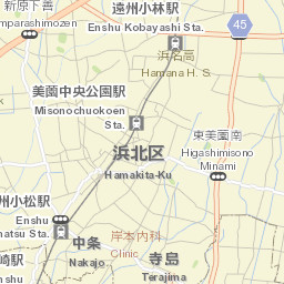 Hamakita Street Map