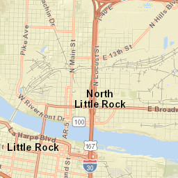1307 Orange St North Little Rock Street Map