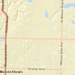 Muscle Shoals Street Map