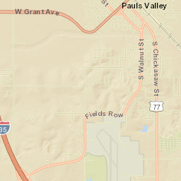 Pauls Valley Street Map