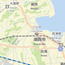 Kosai-shi Street Map