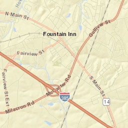 144-198 North Main Street, Fountain Inn, SC Street Map