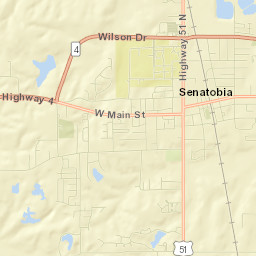 Senatobia Street Map