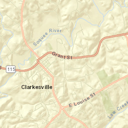 Clarkesville Street Map