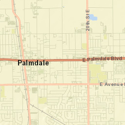 Palmdale Street Map