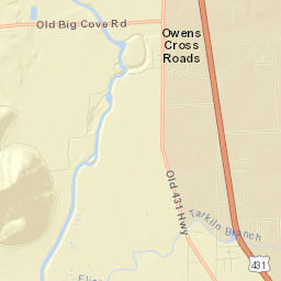 Owens Cross Roads Street Map