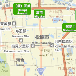 Matsubara-shi Street Map