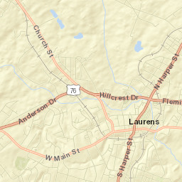 Laurens Street Map