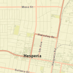 Hesperia Street Map