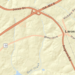 Lavonia Street Map