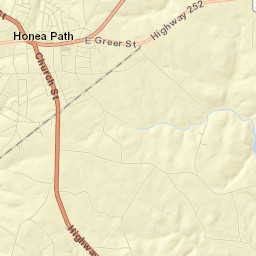 Honea Path Street Map