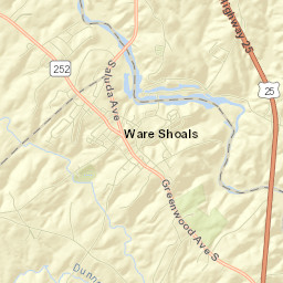 Ware Shoals Street Map