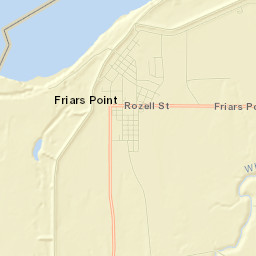 Friars Point Street Map