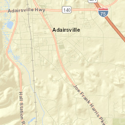Adairsville Street Map