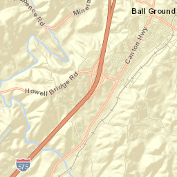 Ball Ground Street Map