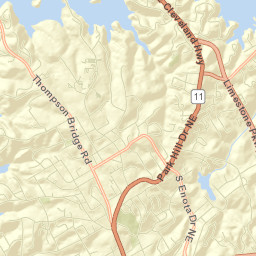 Hall County Street Map