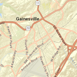 Gainesville Street Map