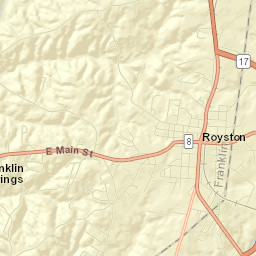 Franklin Springs Street Map