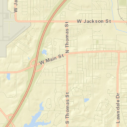 1015-1099 Monroe St Tupelo MS Street Map