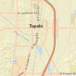 Tupelo Street Map