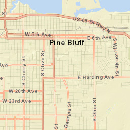 Pine Bluff Street Map