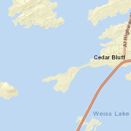 Cedar Bluff Street Map