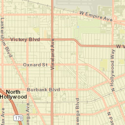 North Hollywood Street Map