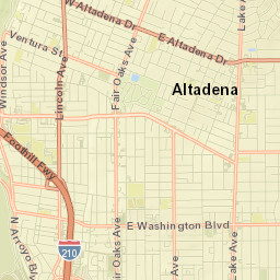 Altadena Street Map