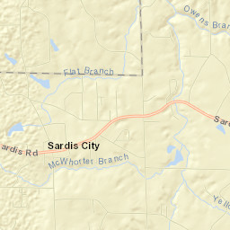 Sardis City Street Map