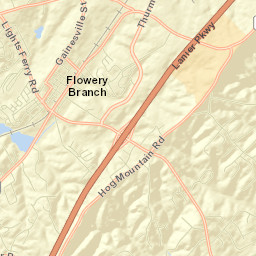 Flowery Branch Street Map