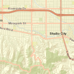 Studio City Street Map