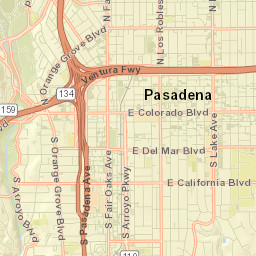 Pasadena Street Map