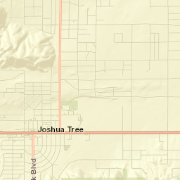 Joshua Tree Street Map
