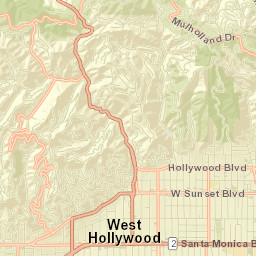 West Hollywood Street Map
