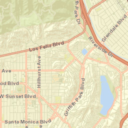 2800 Riverside Dr, Los Angeles, CA 90039, USA Street Map