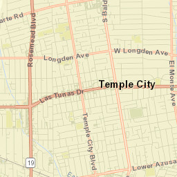 Temple City Street Map