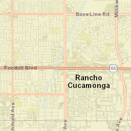 Rancho Cucamonga, California Street Map