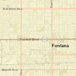 Fontana, California Street Map